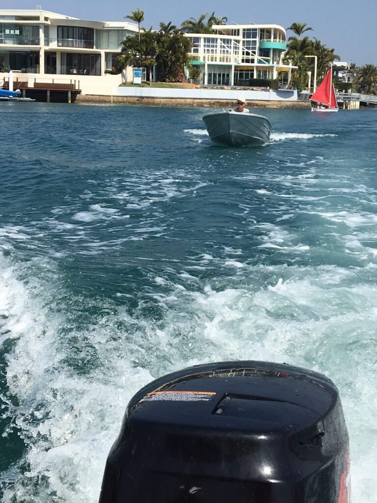 Speedboat Crossing Across the Lake — Secondhand Boat Motors in Hervey Bay